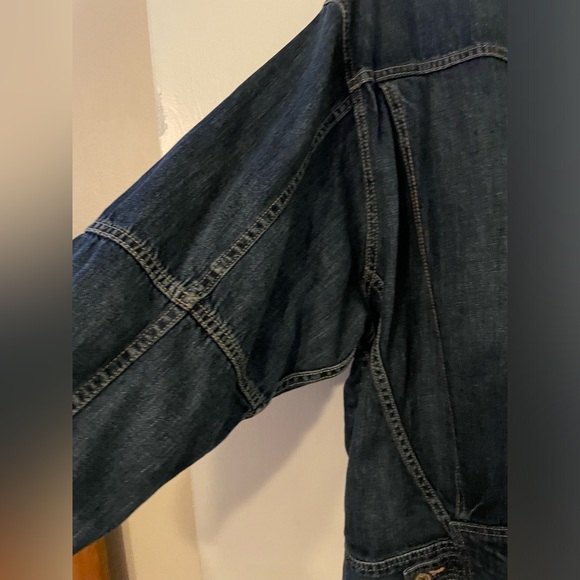 American Eagle EUC Dark Wash Denim Jacket Mens Sz L - Picture 6 of 14